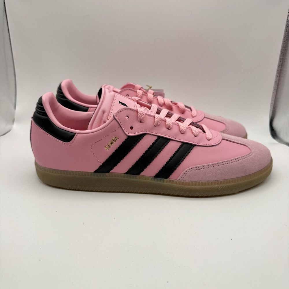 Messi adidas Samba Sneakers Miami MLS Retro Originals Pink/Blk/Gum Sz 11.5 New